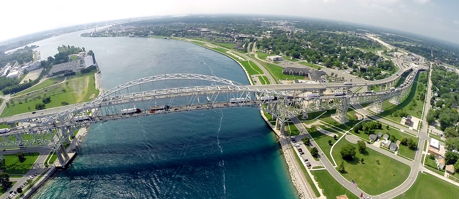 Blue Water Bridge Aerial